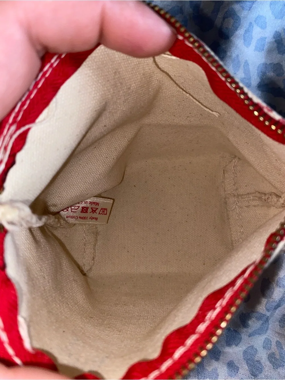 Canvas cosmetic pouch by clarinet
